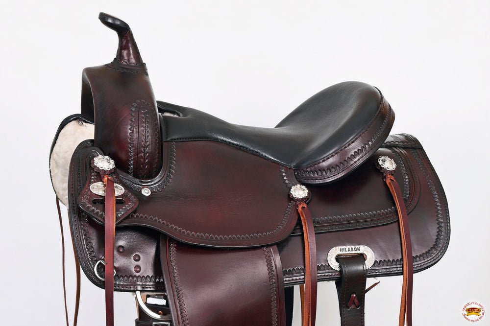 Hilason Western Draft Horse Trail & Pleasure Leather Saddle