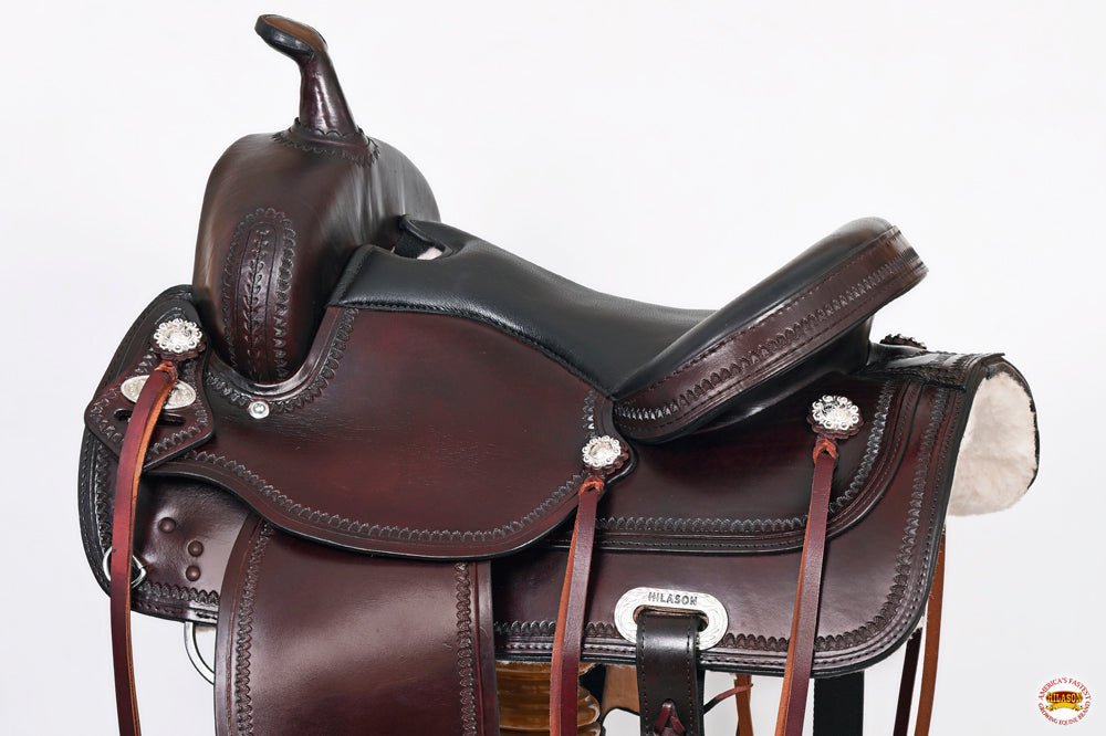 Hilason Western Draft Horse Trail & Pleasure Leather Saddle