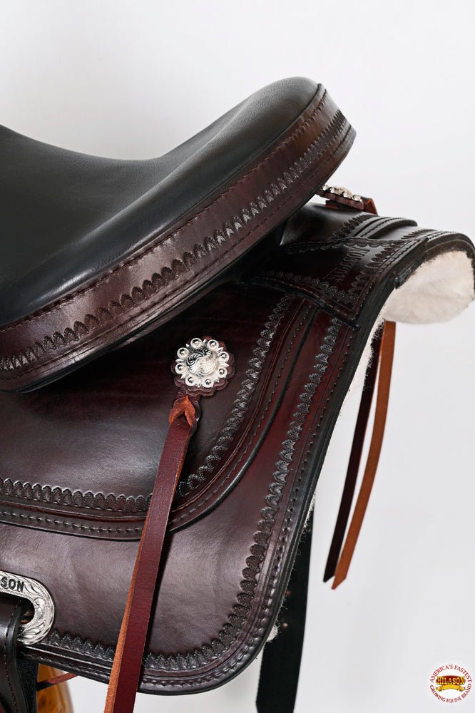 Hilason Western Draft Horse Trail & Pleasure Leather Saddle