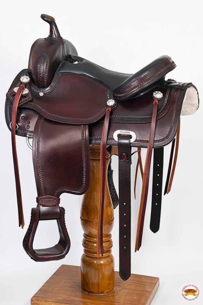 Hilason Western Draft Horse Trail & Pleasure Leather Saddle