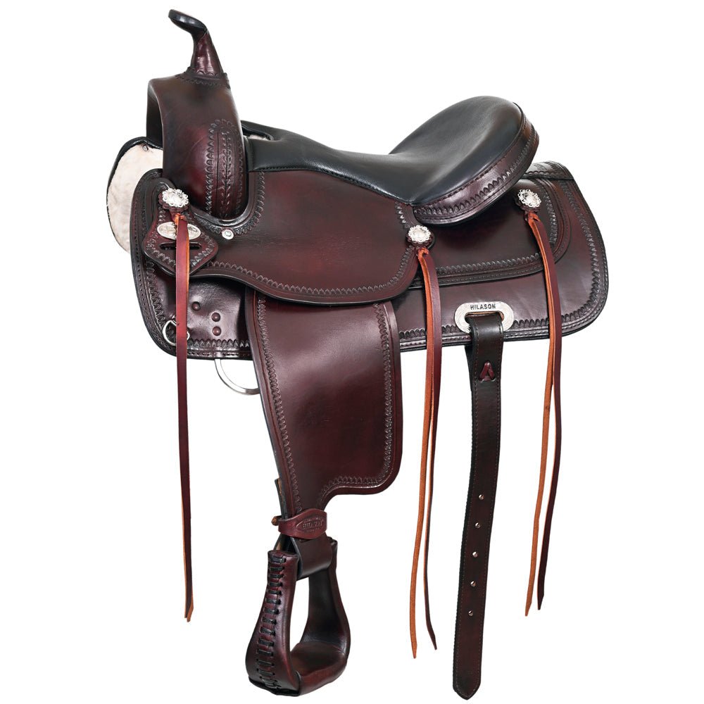 Hilason Western Draft Horse Trail & Pleasure Leather Saddle