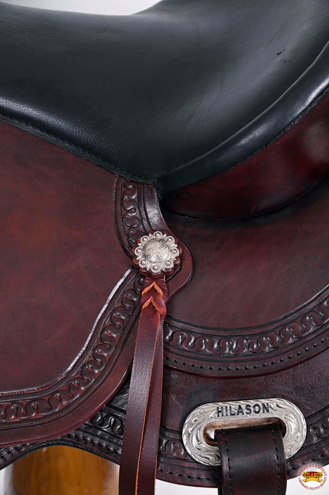 Hilason Flex-Tree Western Trail Leather Saddle — Chocolate Brown