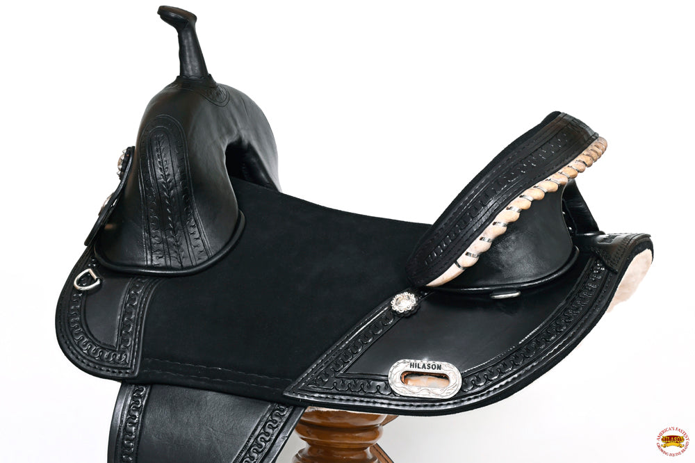 HILASON Western Horse Saddle Treeless Trail Racing Genuine American Leather | for Horses