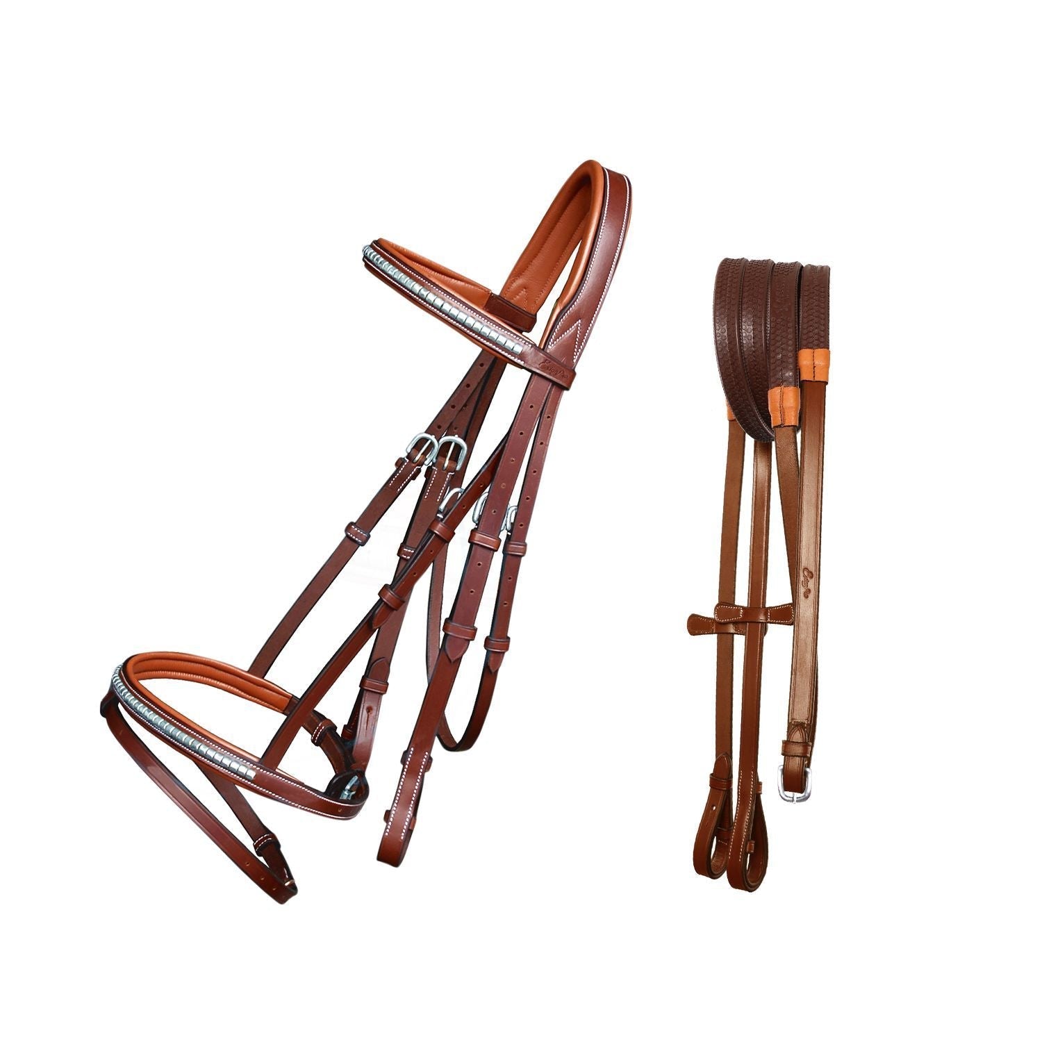 ExionPro SS / Brass Clincher Bridle With Flash and Reins by Bridles & Reins - alternate view 5