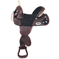 Western Horse Saddle Hilason Treeless Trail Barrel American Leather