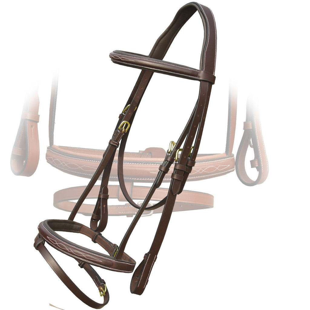 ExionPro Twin Designer Fancy Stitched English Snaffle Bridle with Reins by Bridles & Reins - alternate view 5