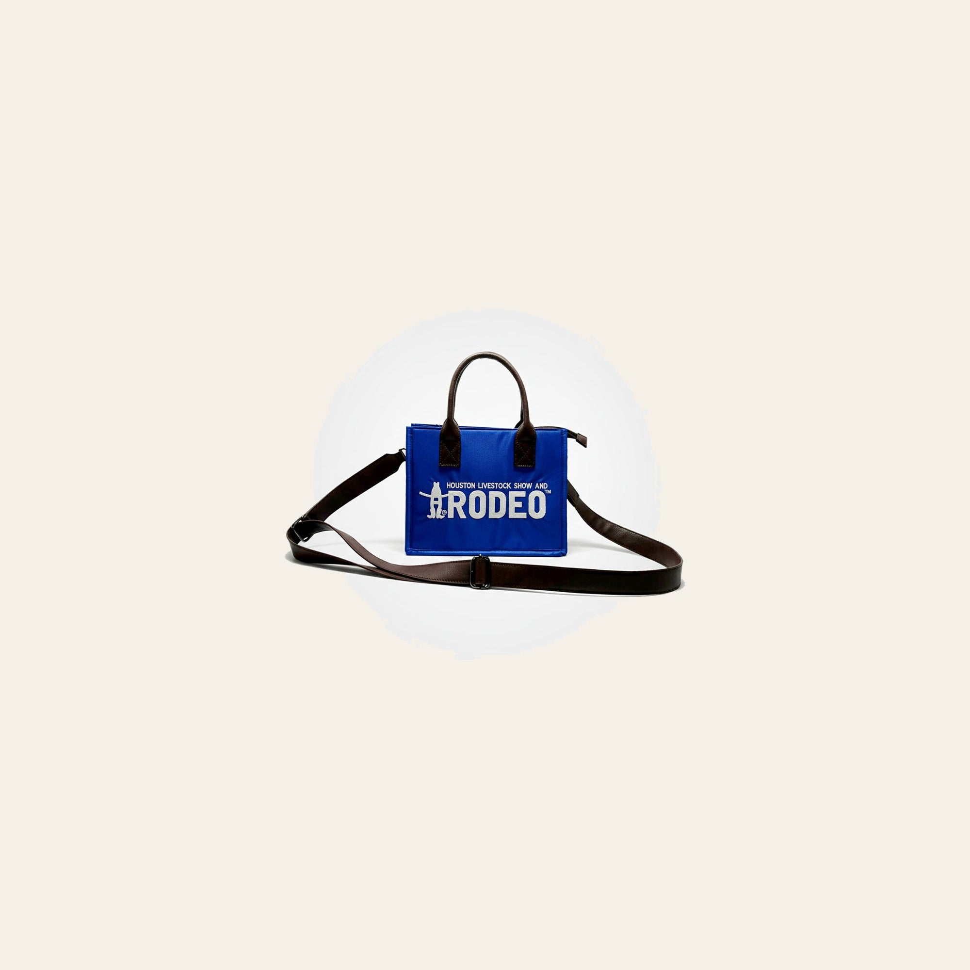 Laurel Downtown Rodeo Black Western Mini Tote Bag Genuine Leather Handle Bag | Houston Livestock Show & Rodeo