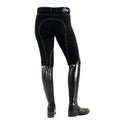 34 Regular Euro Melange Knee Patch Breech Featuring Contrast Stitching Black Shade