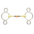 5-3/4" Happy Copper Roller Mouth 2-Ring Pessoa Gag Stainless Steel H.
