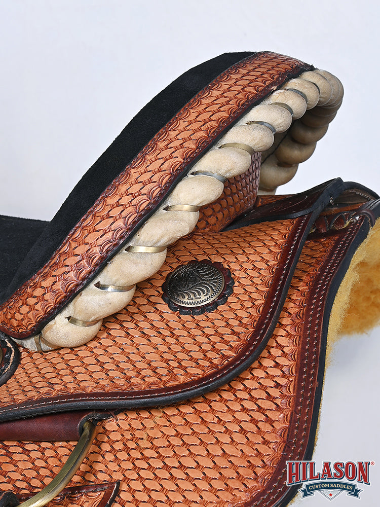 HILASON Western Horse Saddle American Leather Ranch Roping Cowboy | Hand Tooled Wade & For Horses