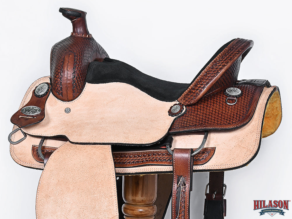 HILASON Western Horse Saddle American Leather Ranch Roping Cowboy | Hand Tooled Wade & For Horses