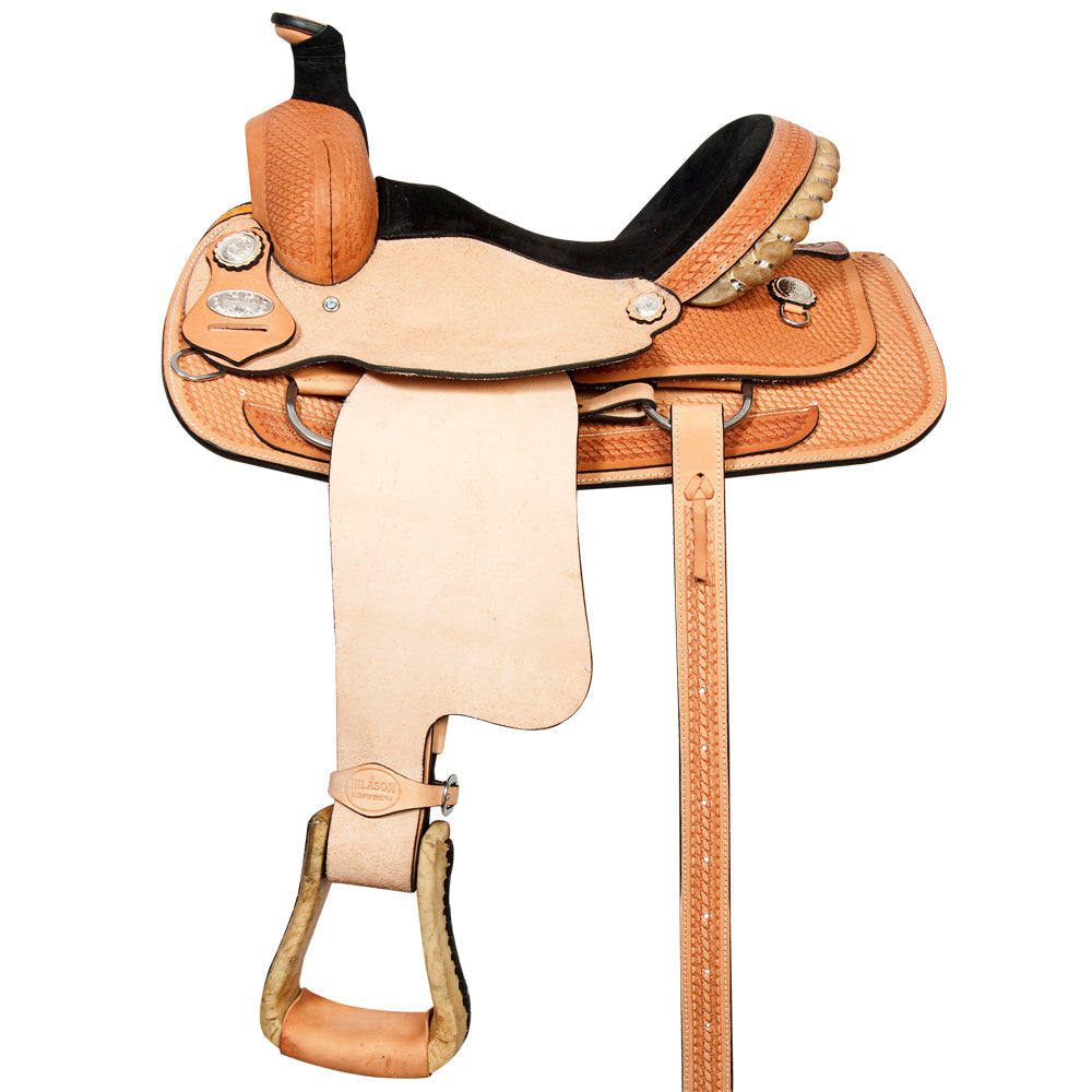 HILASON Western Horse Saddle American Leather Ranch Roping Cowboy | Hand Tooled Wade & For Horses
