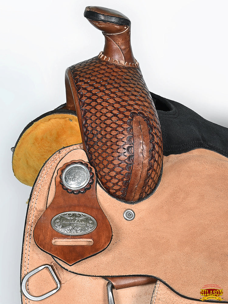 HILASON Western Horse Saddle American Leather Ranch Roping Cowboy | Hand Tooled Wade & For Horses