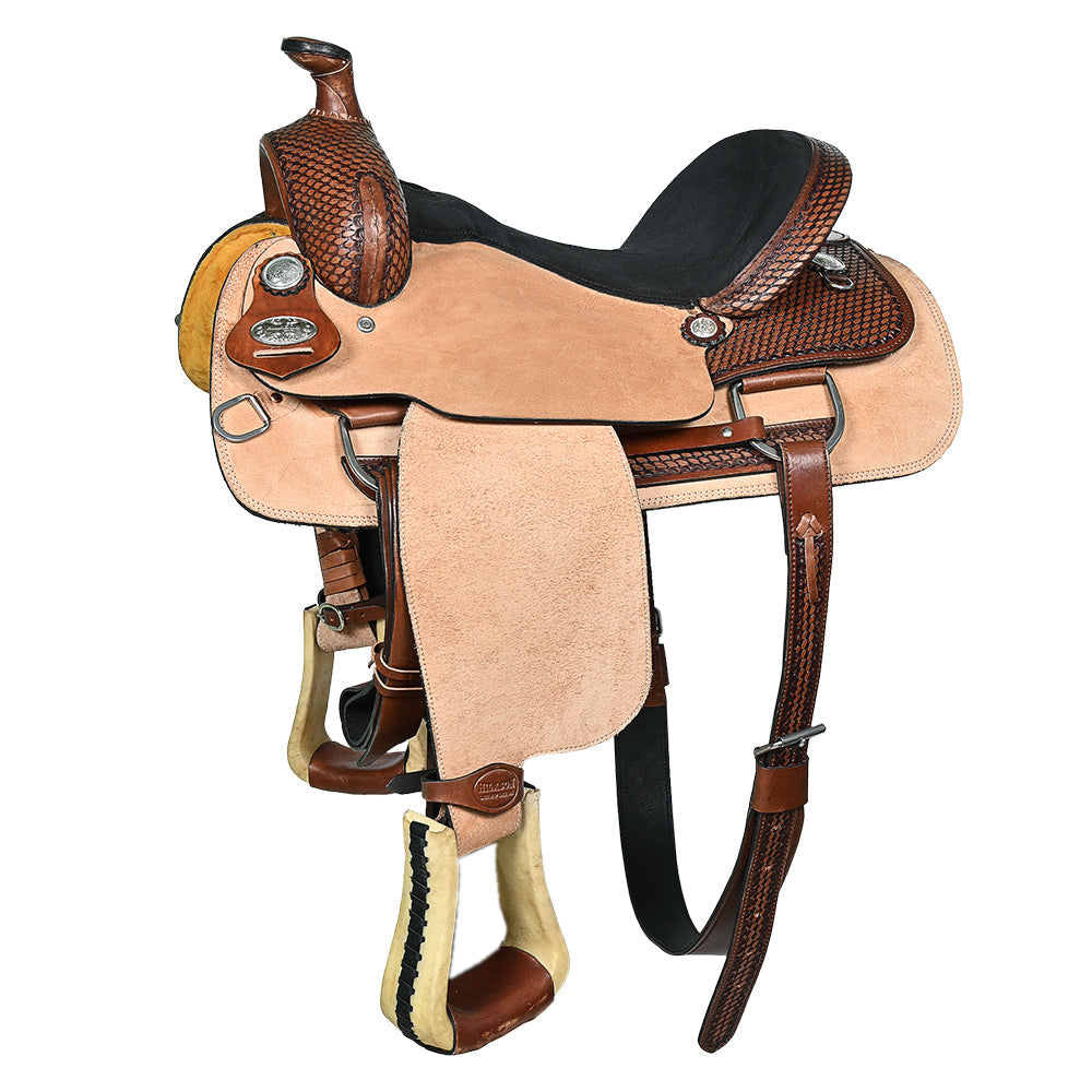 HILASON Western Horse Saddle American Leather Ranch Roping Cowboy | Hand Tooled Wade & For Horses