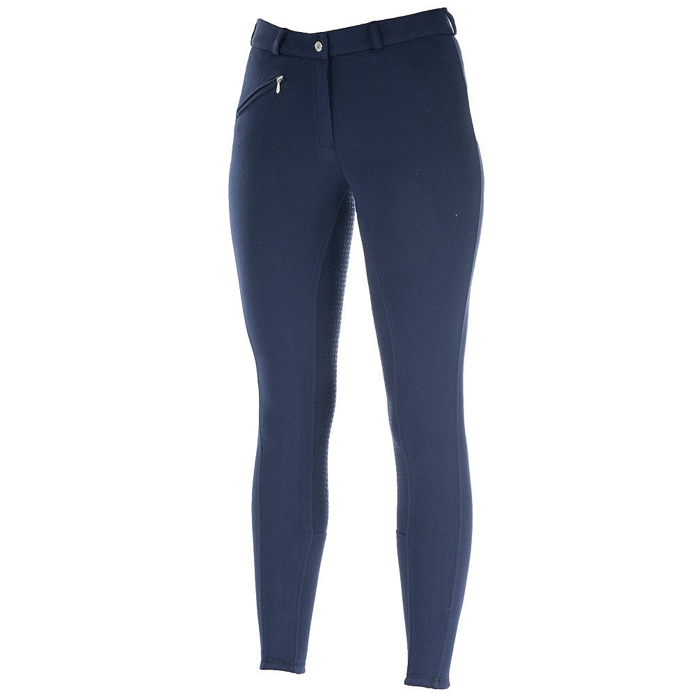 Women's PremiumGrade Active Silicone Grip Full Seat Breeches In Peacoat Blue Riding