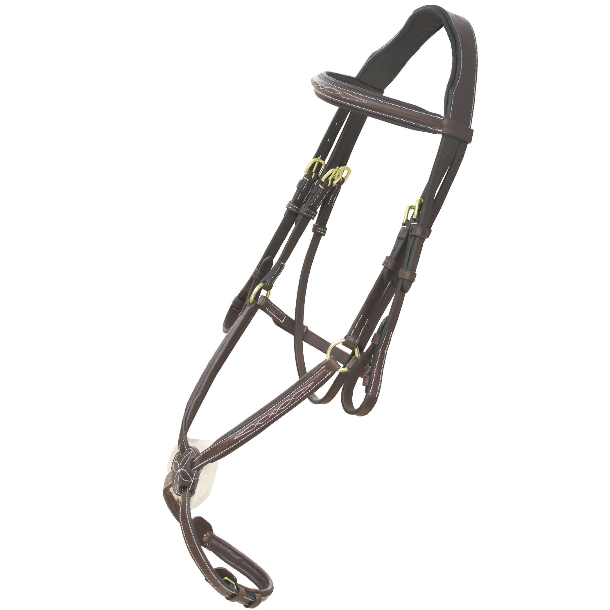ExionPro Designer Fancy Stitched Figure 8 English Bridle With Rubber Reins by Bridles & Reins - alternate view 6