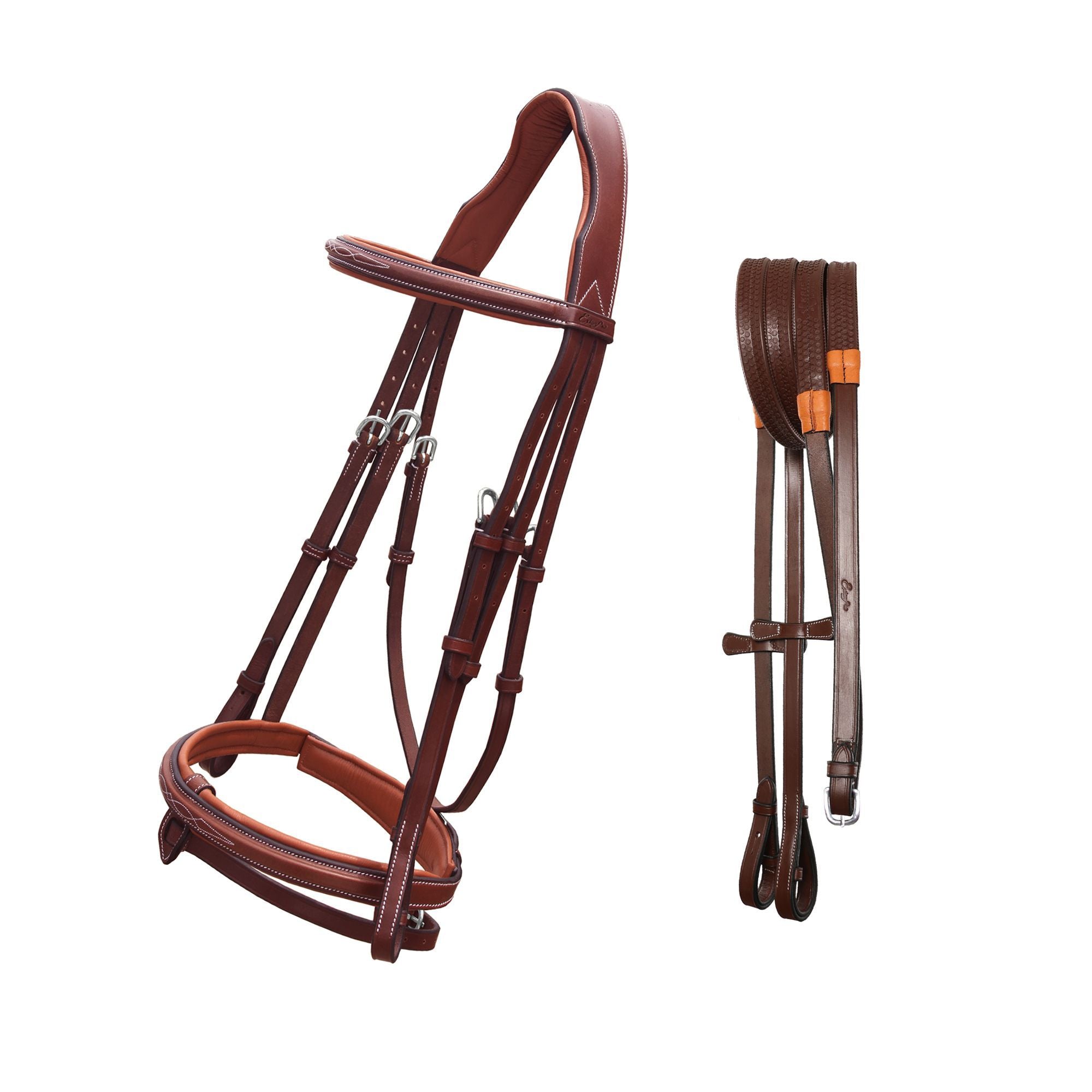 ExionPro 'Phoenix' Convertible Jumping Bridle with Removable Flash & Reins by Bridles & Reins - alternate view 3