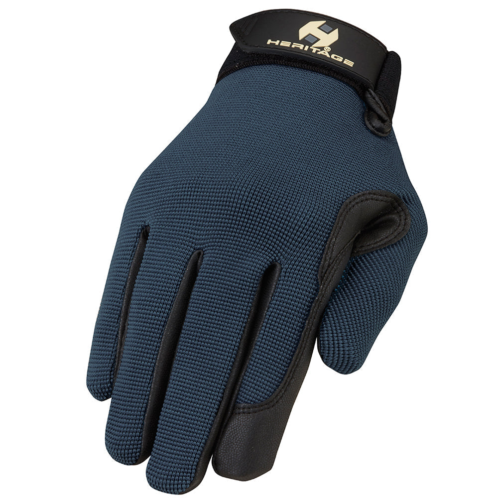 Heritage Performance Riding Gloves — Steel Blue