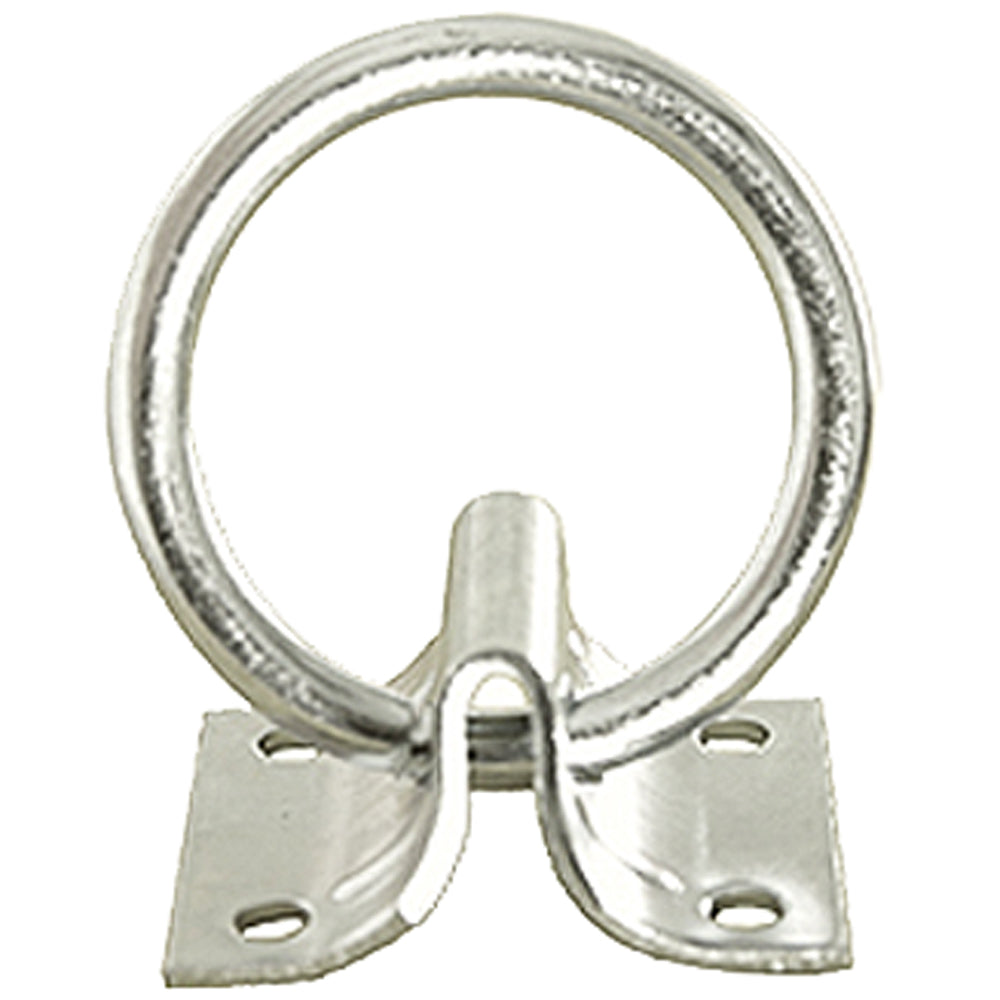 HILASON 2" Cross Tie Ring With 2mm Sheet Zinc Plated Down Horse Barn Supplies Block for Horses Stall Stable