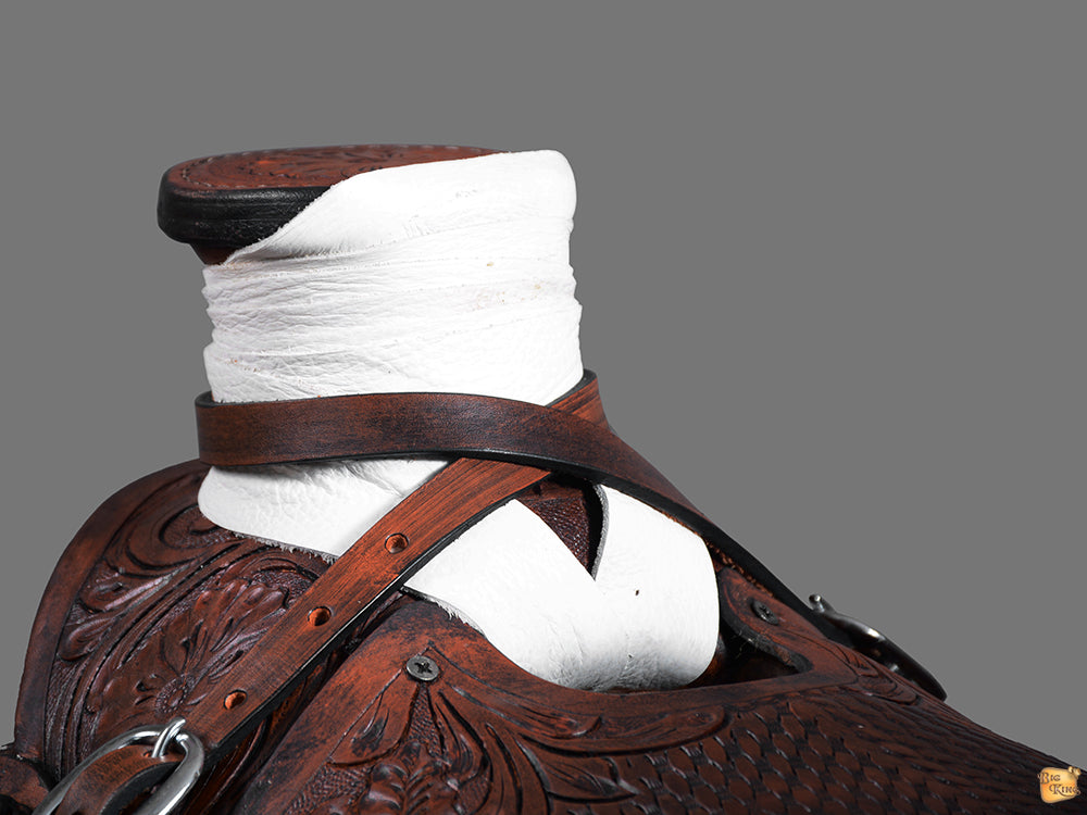 Hilason Western Wade Ranch Roping Leather Saddle — Dark Brown