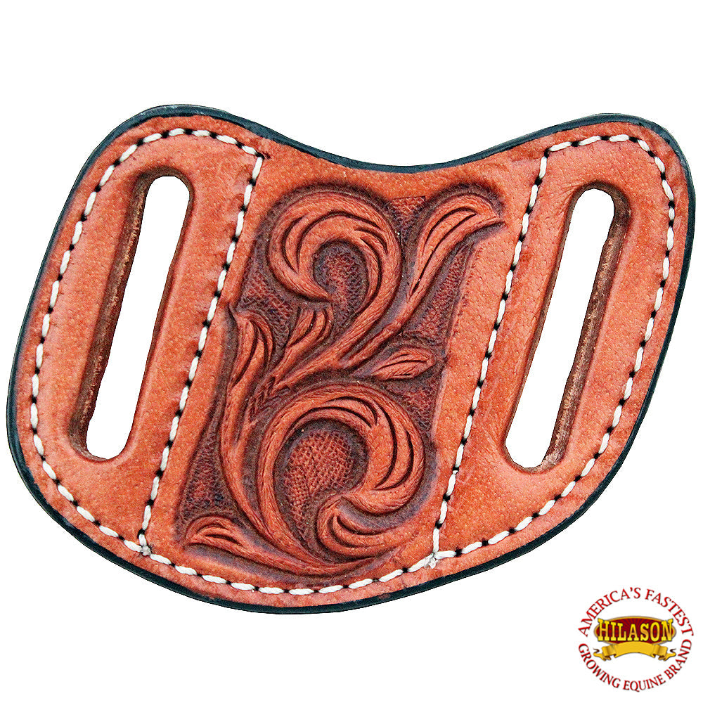 HILASON Leather Angled Knife Scabbard Sheath Cover Floral Tooled | Holster Pocket Buck