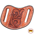 HILASON Leather Angled Knife Scabbard Sheath Cover Floral Tooled | Holster Pocket Buck