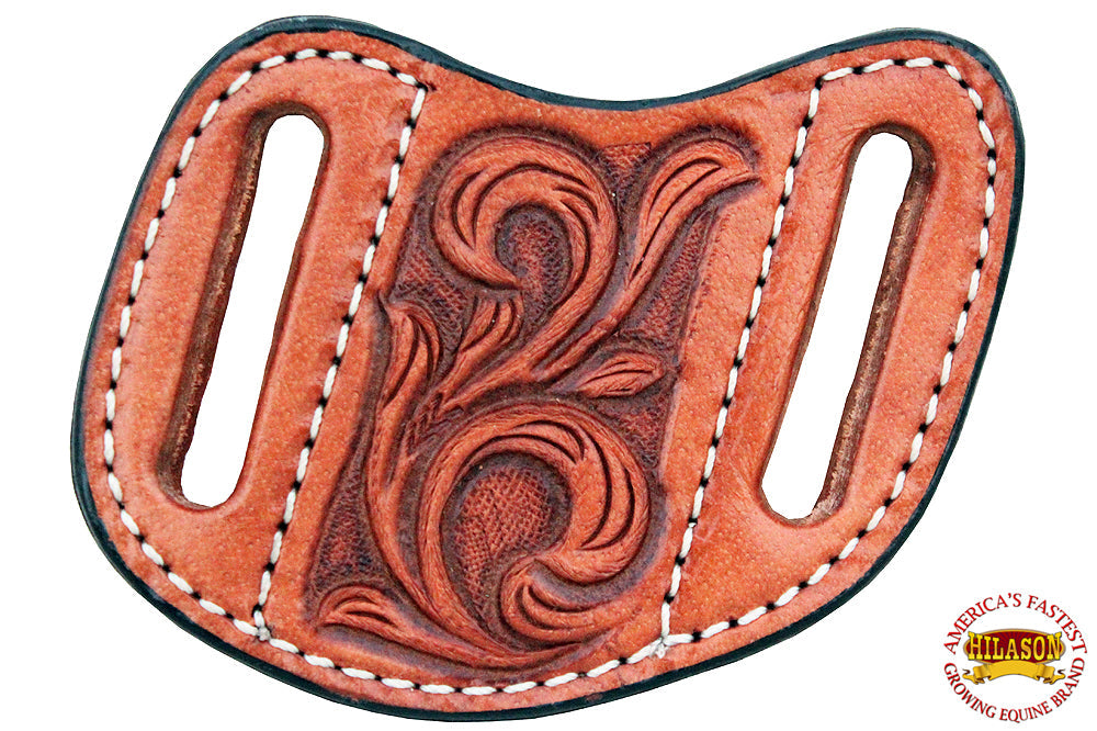 HILASON Leather Angled Knife Scabbard Sheath Cover Floral Tooled | Holster Pocket Buck