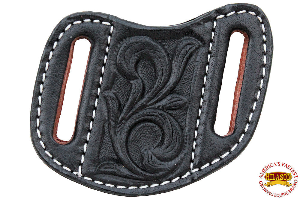 HILASON Leather Angled Knife Scabbard Sheath Cover Floral Tooled | Holster Pocket Buck
