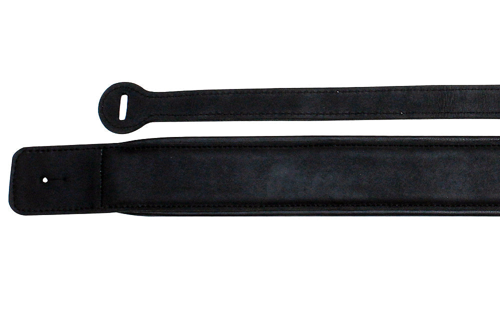 Leather Guitar Bass Strap 3.25" Dual Padded Black By Great American