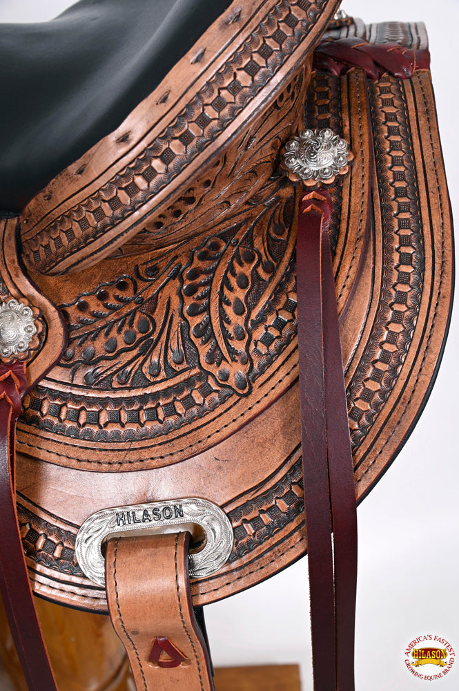 HILASON Western Horse Saddle American Leather Flex Tree Trail & Pleasure Antique Brown | for Horses