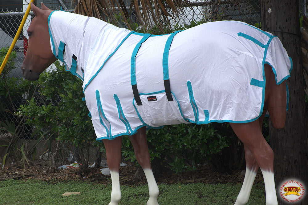 HILASON Horse Fly Sheet UV Protect Breathable Mesh Bug Mosquito Spring | Summer Horse Rug | Fly Rug