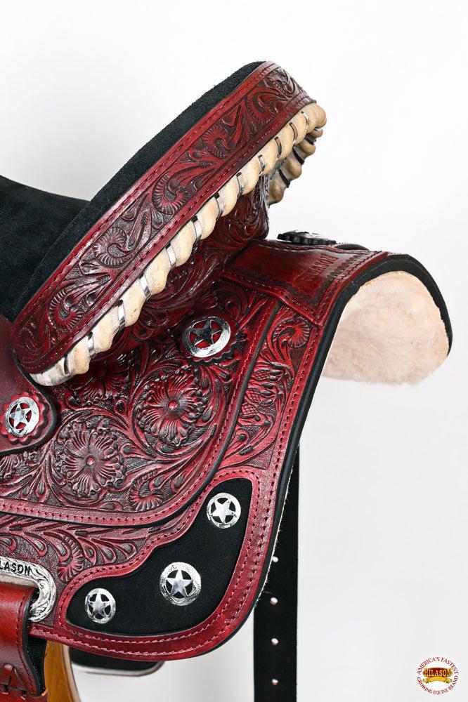 Hilason Western Horse Treeless Trail Barrel American Leather Saddle