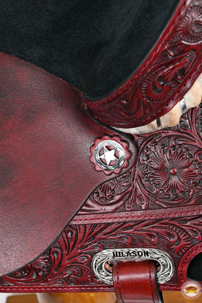 Hilason Western Horse Treeless Trail Barrel American Leather Saddle