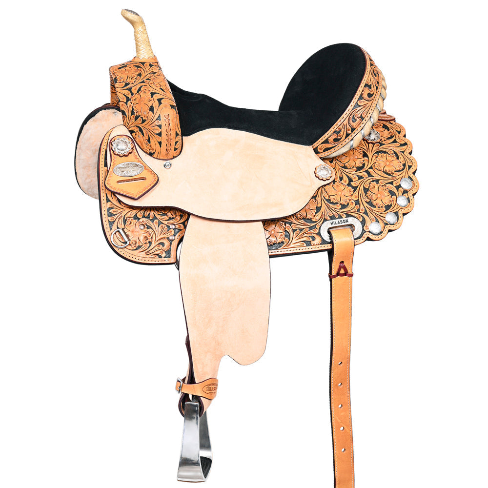 Hilason Western Horse Treeless Trail Barrel Saddle American Leather