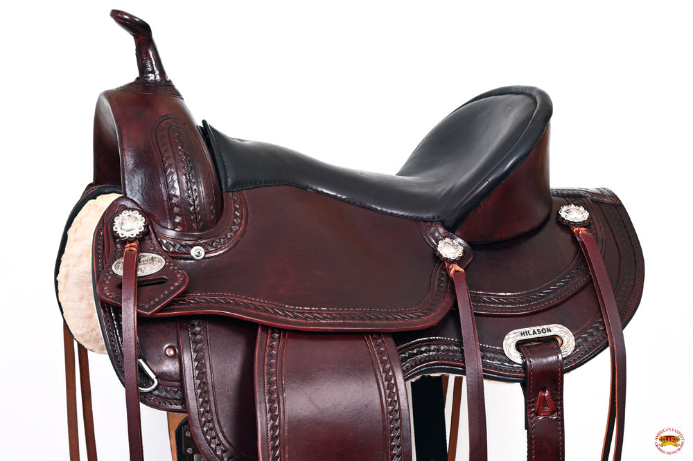 Hilason Western Treeless Trail & Pleasure Leather Saddle