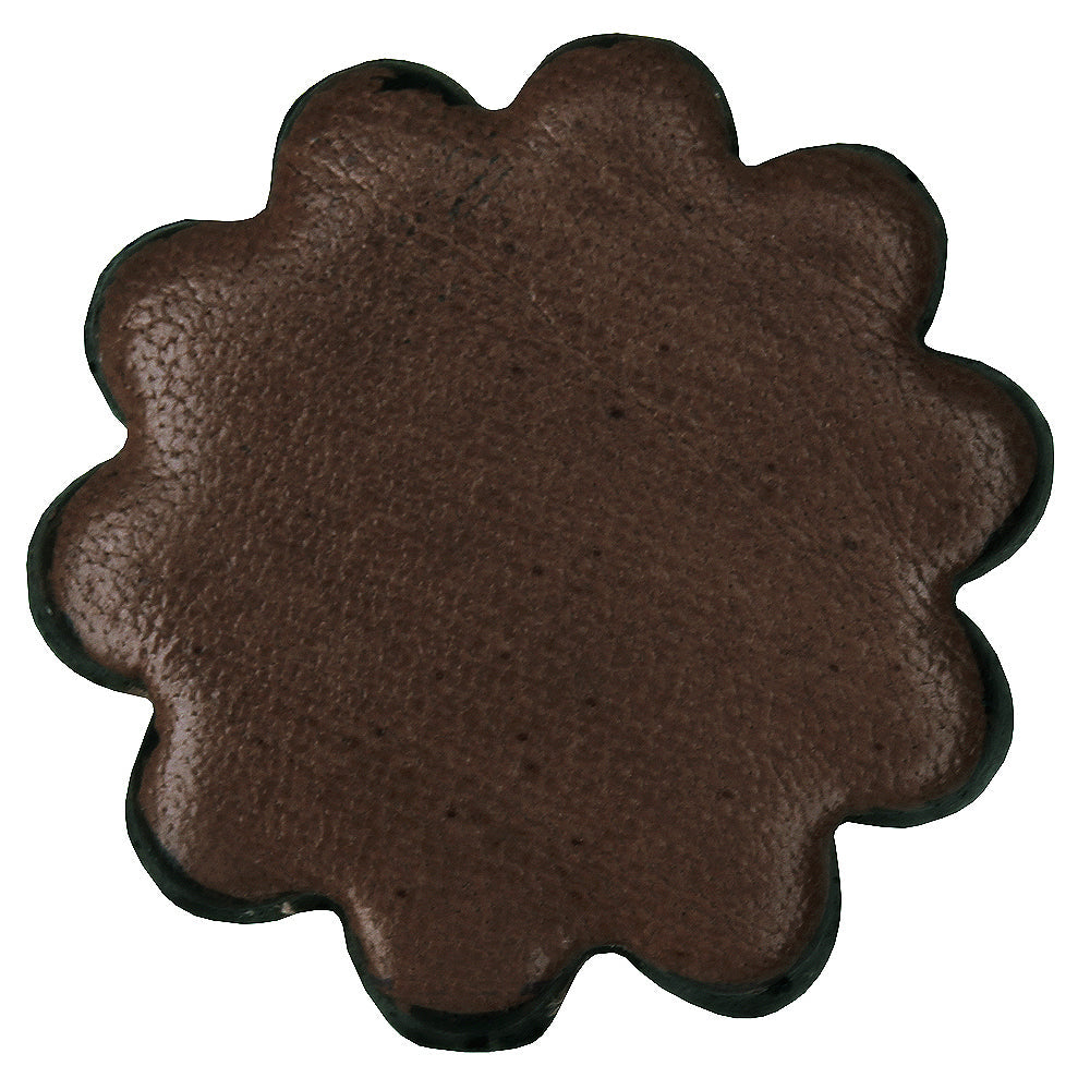 Set Of 06 Hilason Plain Scalloped Leather Rosette Concho Saddle Tack 1-1/4 "