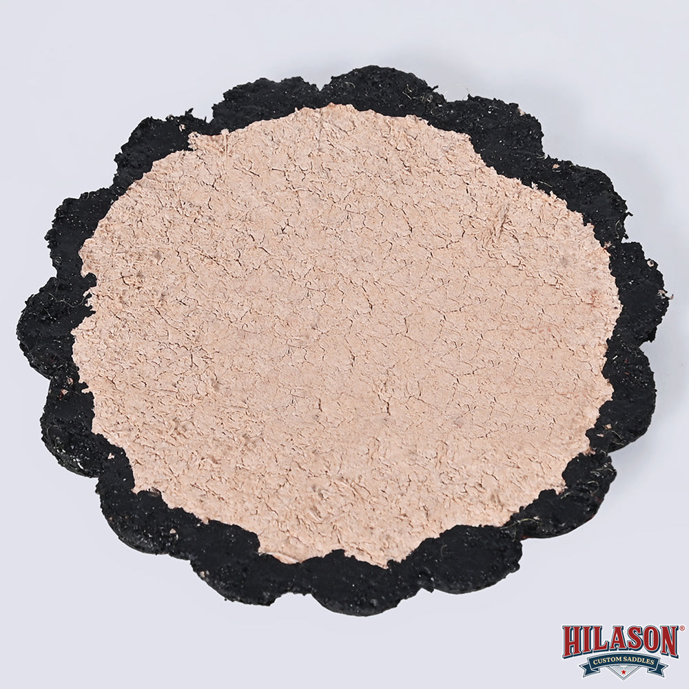 Set Of 06 Hilason Plain Scalloped Leather Rosette Concho Saddle Tack 1-3/4"