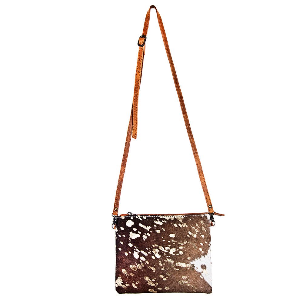 American Darling Western Small Crossbody Bag – Genuine Hair-On Cowhide Leather with Fringes, Adjustable Strap, Handcrafted in Texas