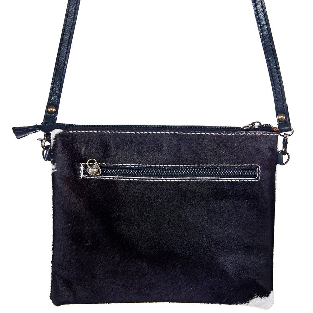 American Darling Western Small Crossbody Bag – Genuine Hair-On Cowhide Leather with Fringes, Adjustable Strap, Handcrafted in Texas
