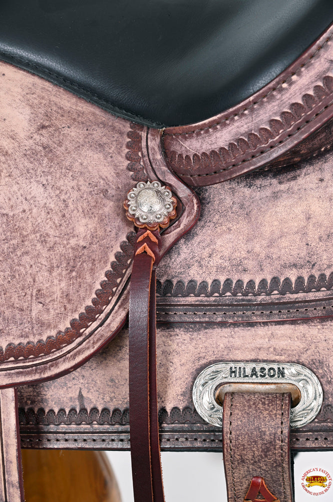 HILASON Western Horse Saddle American Leather Flex Tree Trail & Pleasure Brown
