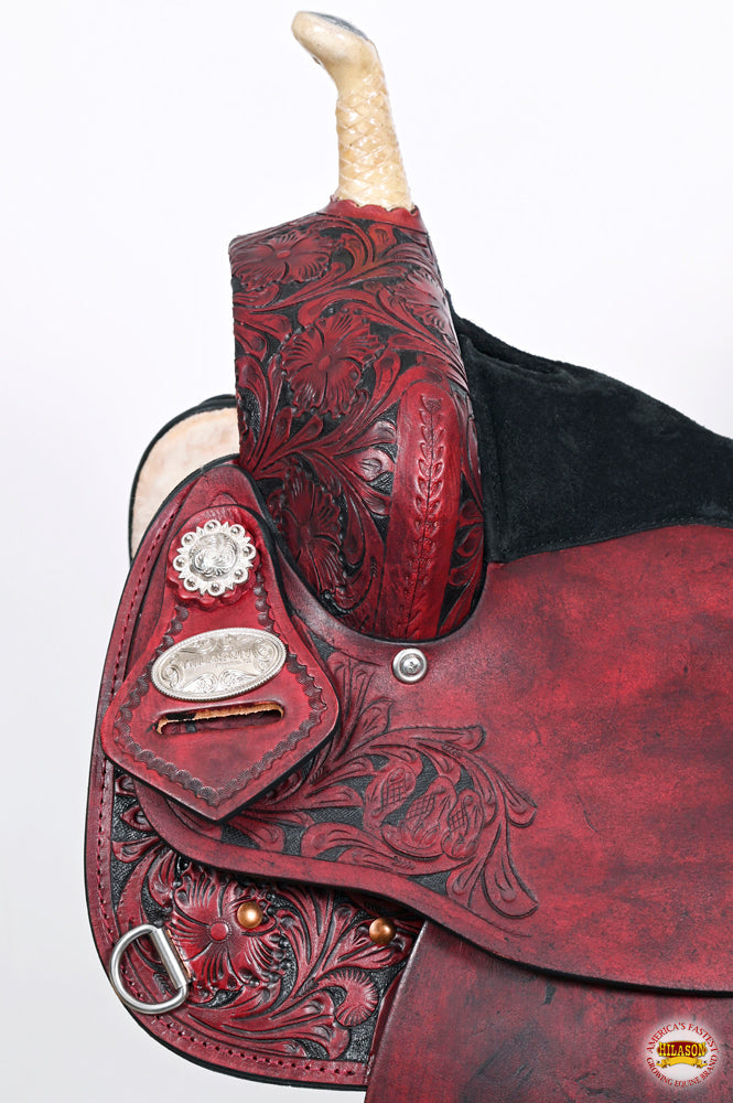 HILASON Flex Tree Western Horse Saddle American Leather Trail Barrel Racing | for Horses