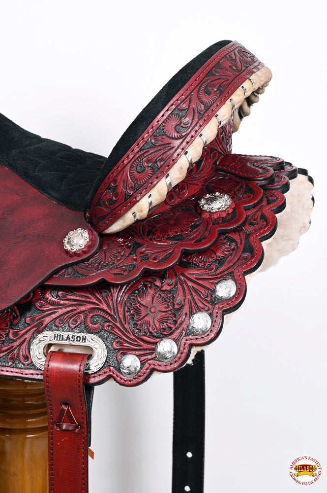 HILASON Flex Tree Western Horse Saddle American Leather Trail Barrel Racing | for Horses