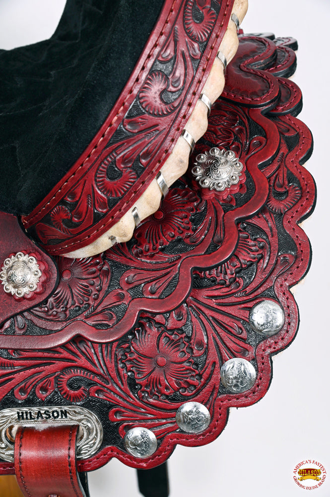 HILASON Flex Tree Western Horse Saddle American Leather Trail Barrel Racing | for Horses