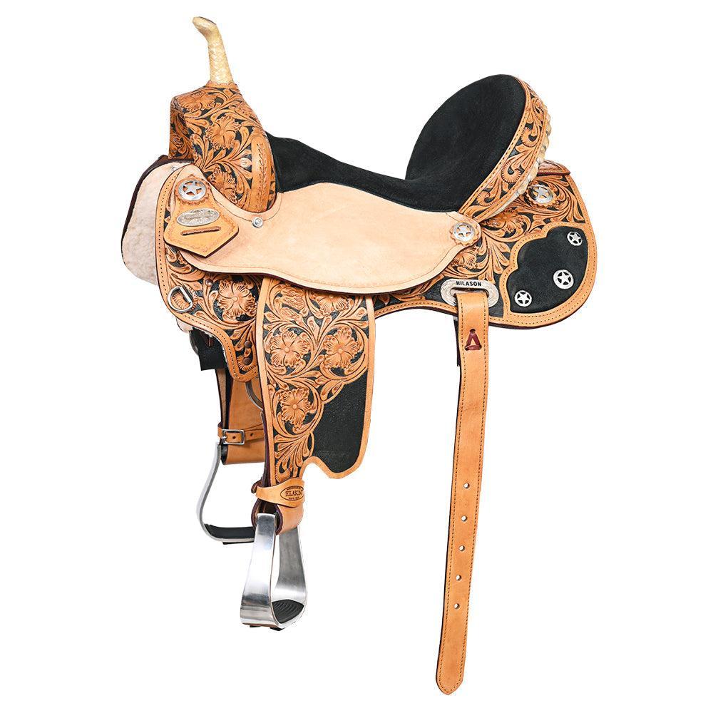 Flex Tree Western Horse Saddle American Leather Trail Barrel By Hilason