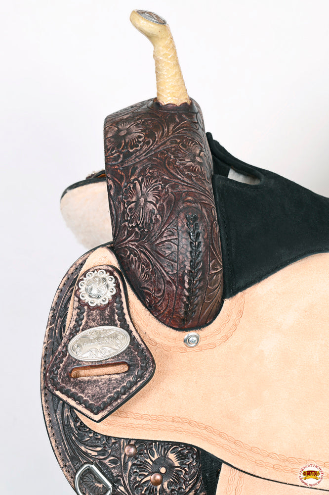 HILASON Flex Tree Western Horse Saddle American Leather Trail Barrel Racing | for Horses