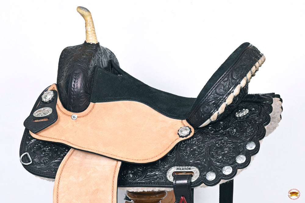 HILASON Flex Tree Western Horse Saddle American Leather Trail Barrel | for Horses