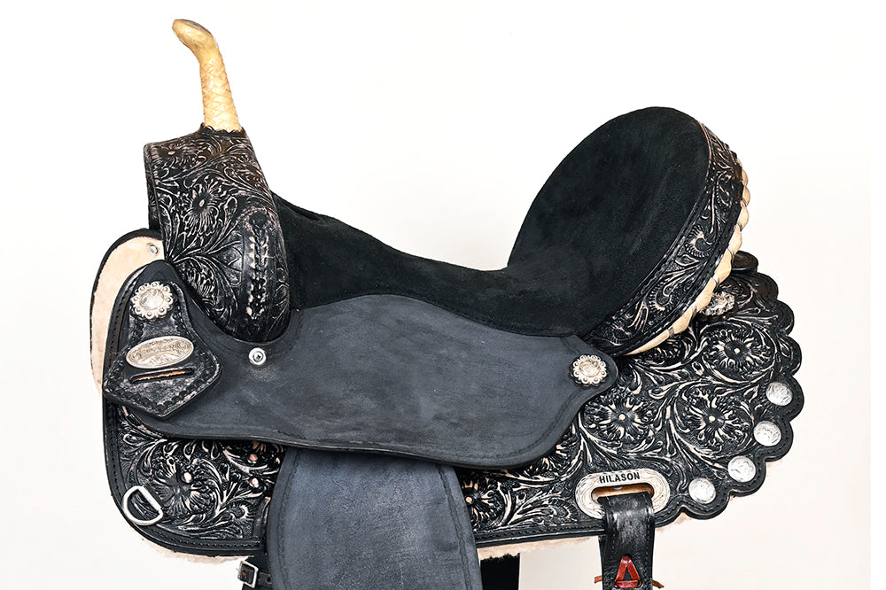 HILASON Flex Tree Western Horse Saddle American Leather Trail Barrel | for Horses