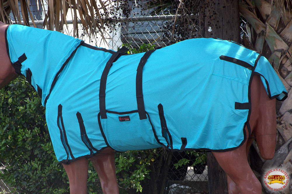 HILASON Horse Fly Sheet - Summer Spring UV Protection Mesh Bug Mosquito FlySheet for Horses | Fly-Sheet