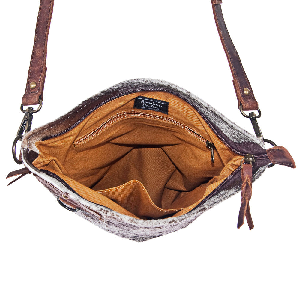 American Darling Messenger Hair-On Genuine Leather