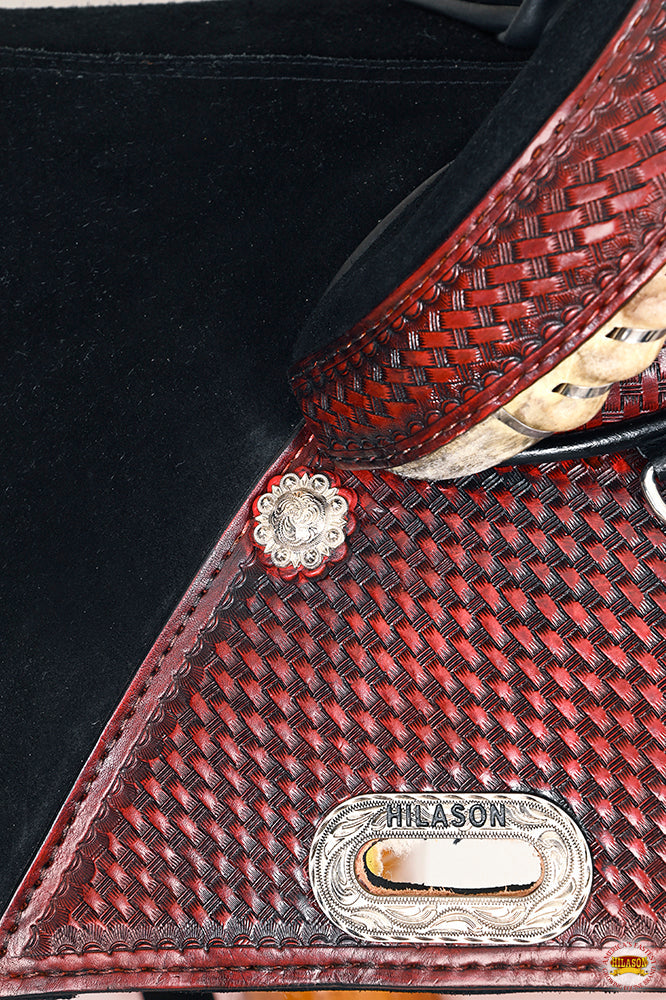 HILASON Western Horse Saddle American Leather Trail Barrel Racing | Treeless for Horses